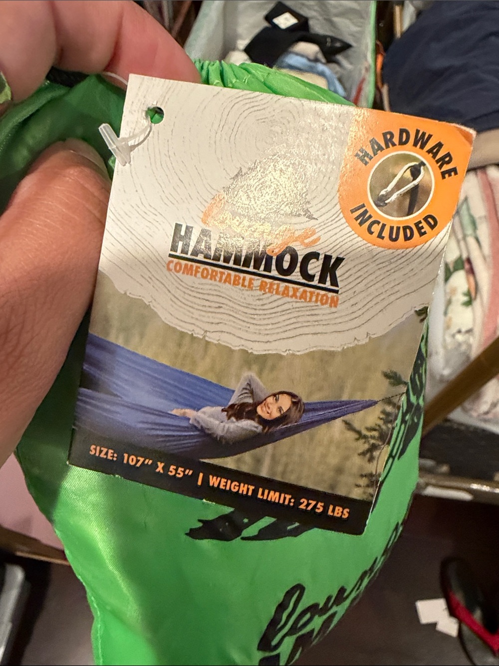 Green Portable Camping Hammock